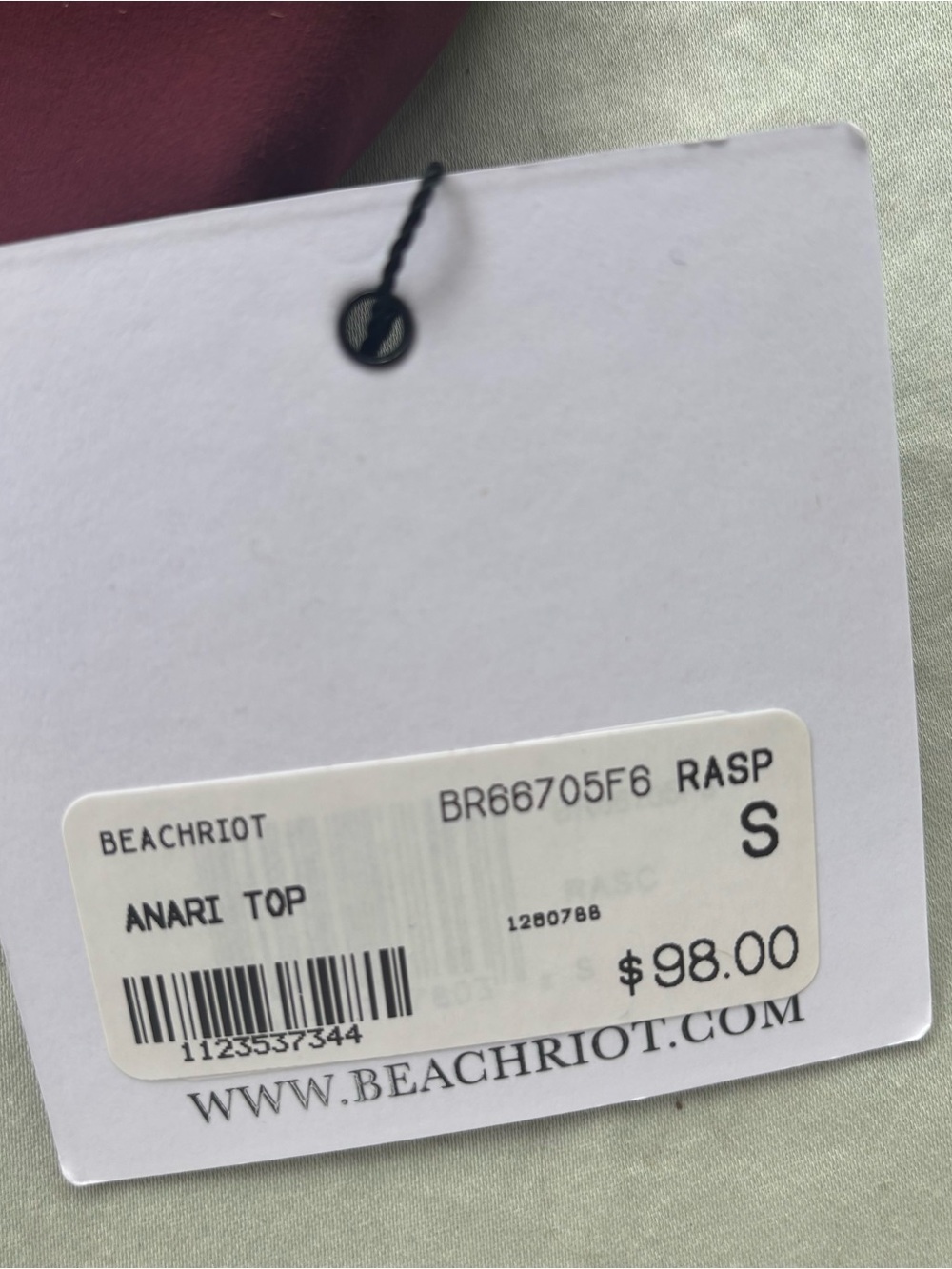 NWT Beach Riot Sport Anari Top Raspberry Colorblock Top Small - Picture 5 of 5